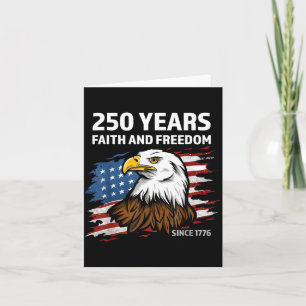 Eagle and Flag 250 Years 1776-2026 250th Birthday Card