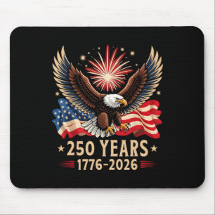 Eagle And Flag 250 Years 1776-2026 250th Birthday Mouse Pad