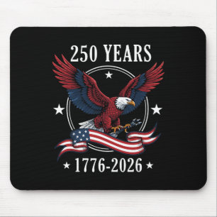 Eagle And Flag 250 Years 1776-2026 250th Birthday Mouse Pad
