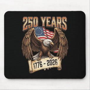 Eagle And Flag 250 Years 1776-2026 250th Birthday Mouse Pad