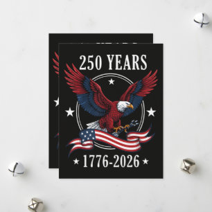 Eagle And Flag 250 Years 1776-2026 250th Holiday Card