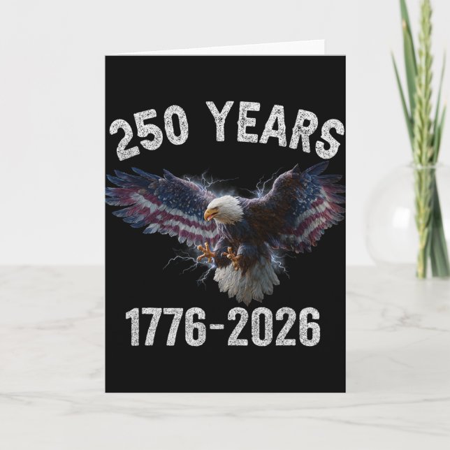 Eagle And Flag 250 Years  Card (Front)