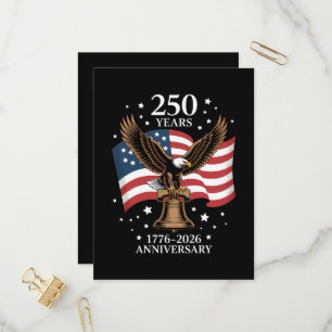 Eagle and Flag 250 Years of America 1776-2026 Invitation Postcard