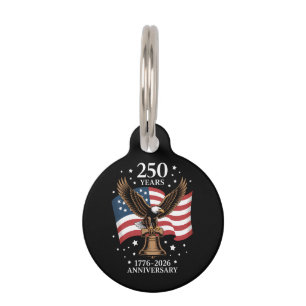 Eagle and Flag 250 Years of America 1776-2026 Pet Tag