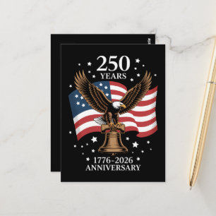 Eagle and Flag 250 Years of America 1776-2026 Postcard
