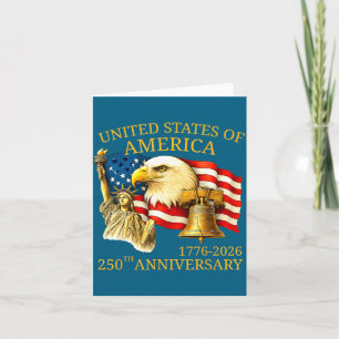 Eagle And Flag 250th Birthday America Since 1776  Card