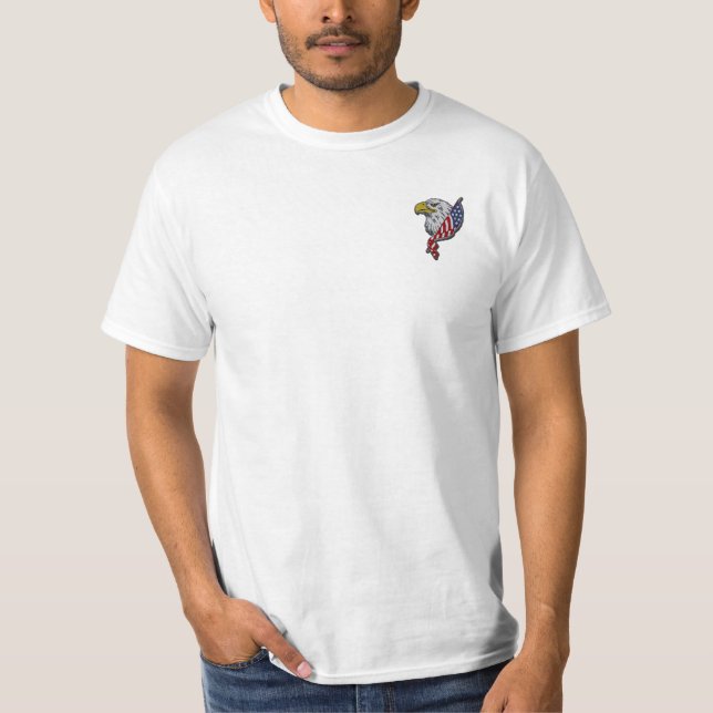 Eagle and Flag Logo with Gadsden Flag T-Shirt (Front)