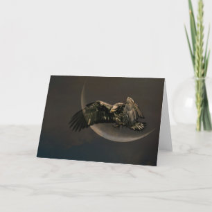 Eagle and Moon Greeting Card