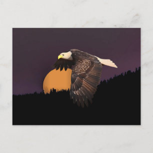 EAGLE AND MOON POSTCARD