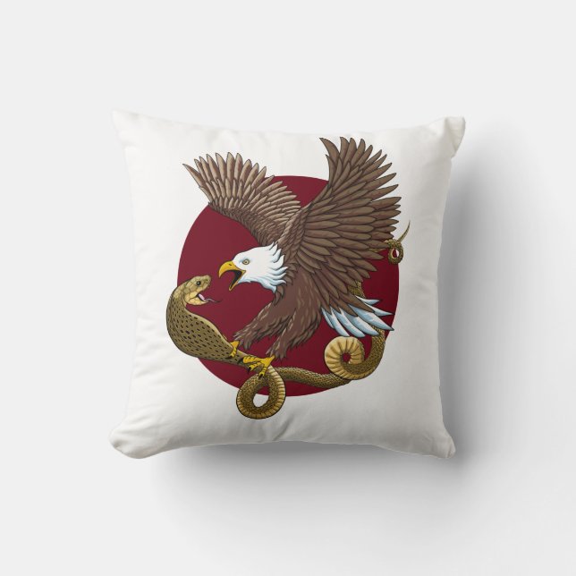 Eagle and Snake Cushion (Front)