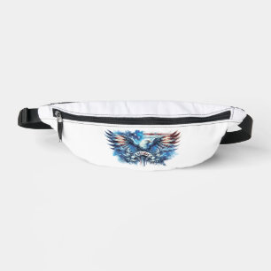 Eagle and USA flag.Patriotic. Bum Bags
