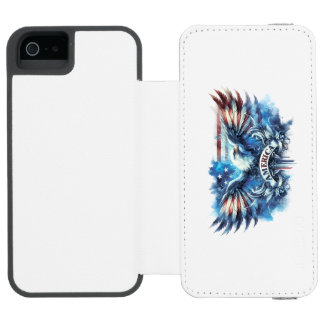 Eagle and USA flag.Patriotic. Incipio Watson™ iPhone 5 Wallet Case