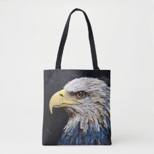 Eagle Animal Bird Art Decor Paint Mosaic Tote Bag