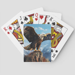 Eagle Animal Bird Wildlife Wilderness Colourful Ar Playing Cards
