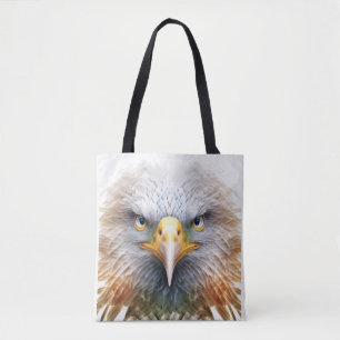 Eagle Animal Portrait Nature Wildlife Painting Tote Bag