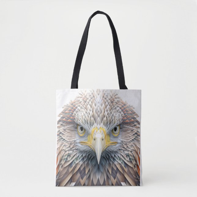 Eagle Animal Portrait Nature Wildlife Painting Tote Bag (Front)