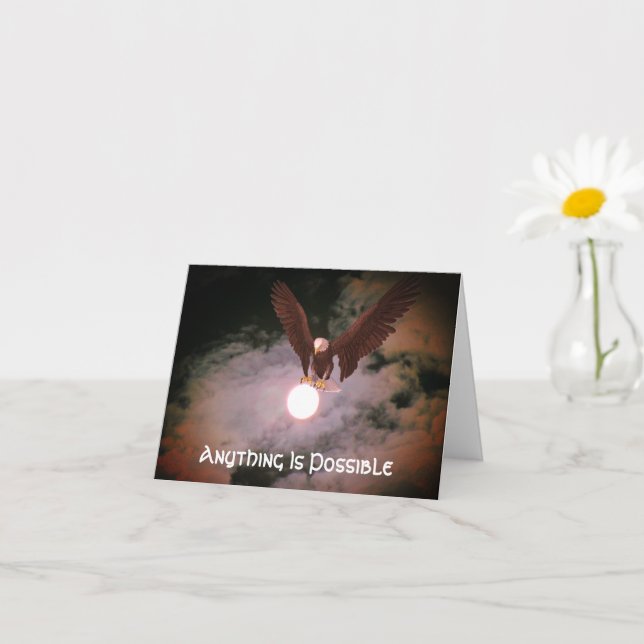 Eagle Anything Is Possible Inspirational  Card (Small Plant)