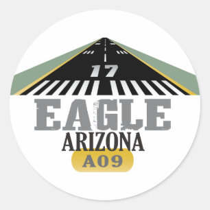 Eagle Arizona - Airport Runway Classic Round Sticker