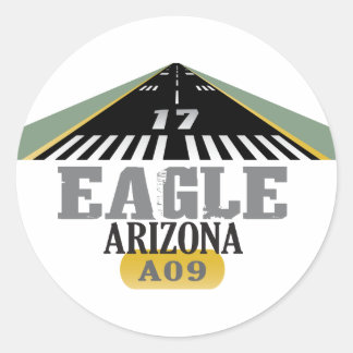 Eagle Arizona - Airport Runway Classic Round Sticker