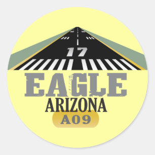 Eagle Arizona - Airport Runway Classic Round Sticker