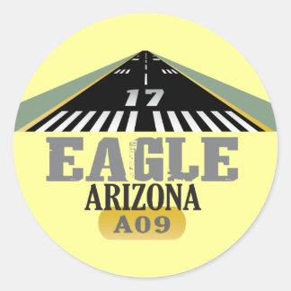 Eagle Arizona - Airport Runway Classic Round Sticker