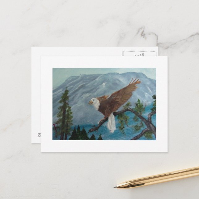 Eagle Art Greetings Postcard (Front/Back In Situ)