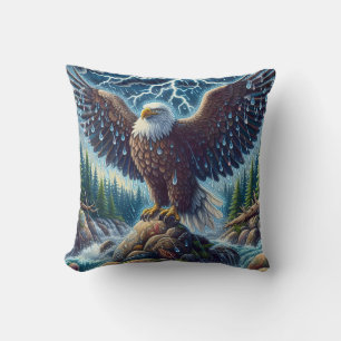Eagle Art Throw Pillow