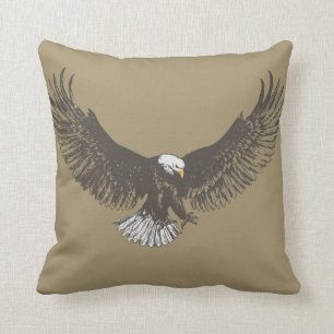 Eagle art throw pillow