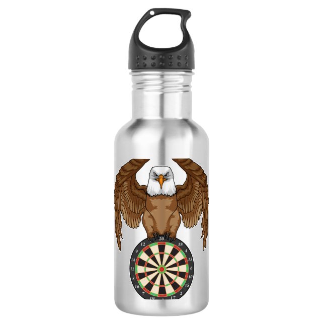 Eagle at Darts with Dartboard 710 Ml Water Bottle (Front)