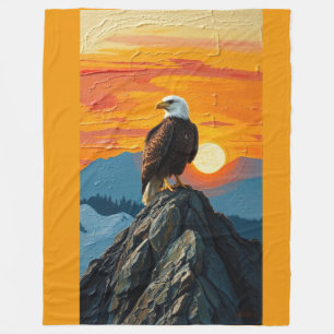 Eagle at Sunset Fleece Blanket