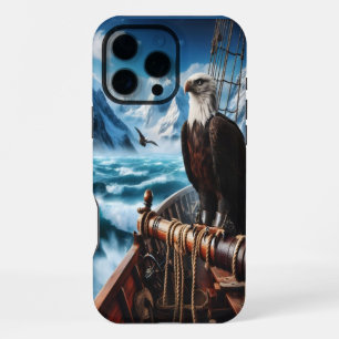 Eagle Atop a Ship in the Arctic iPhone 16 Pro Max Case