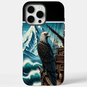 Eagle Atop Ship at Sea iPhone 16 Pro Max Case