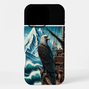 Eagle Atop Ship at Sea iPhone 16 Pro Max Case
