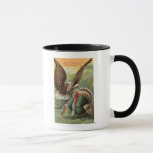Eagle Attacking a Turkey Mug