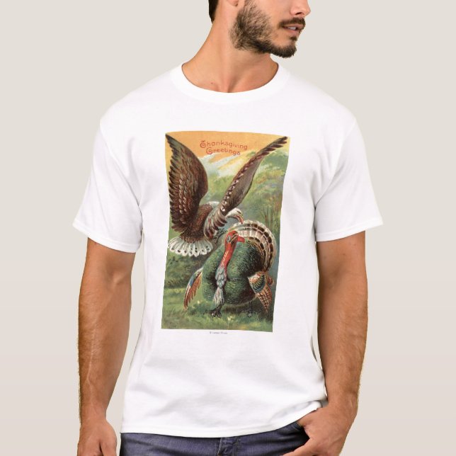 Eagle Attacking a Turkey T-Shirt (Front)