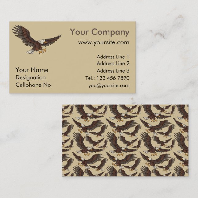 Eagle Attacking Business Card (Front/Back)
