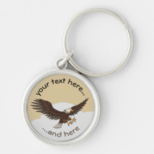 Eagle Attacking Key Ring