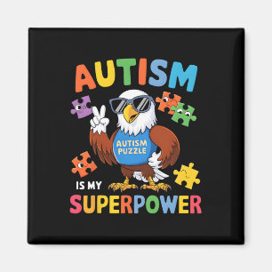 Eagle Autism Is My Superpower Accept Support Love Magnet
