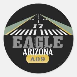 Eagle, AZ A09 Airport Classic Round Sticker