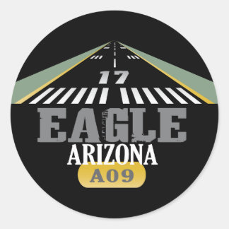 Eagle, AZ A09 Airport Classic Round Sticker