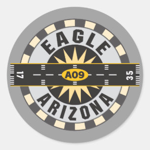 Eagle, AZ A09 Airport Classic Round Sticker