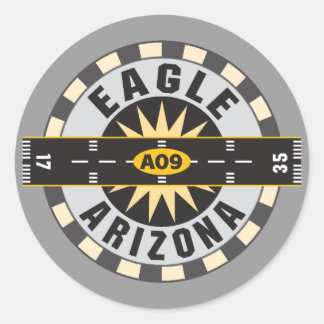 Eagle, AZ A09 Airport Classic Round Sticker