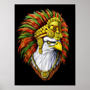 Eagle Aztec Warrior Poster