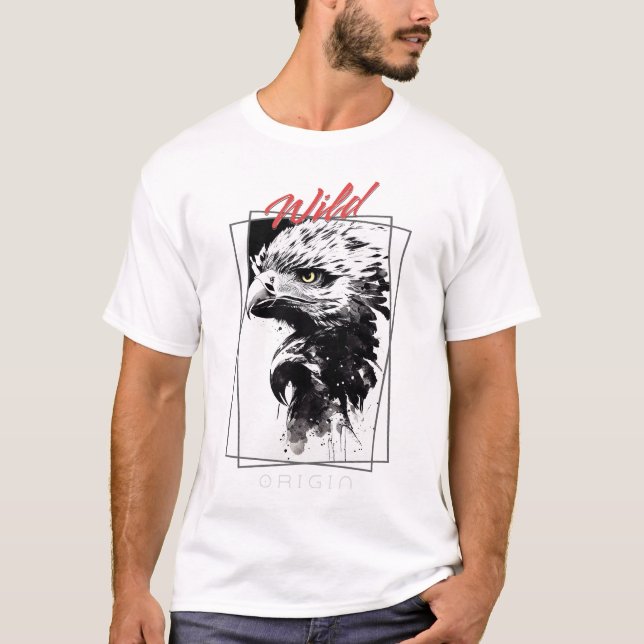 Eagle Bald Wild Nature Free Spirit Art B T-Shirt (Front)