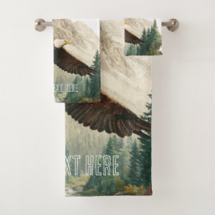 Eagle bath towel set