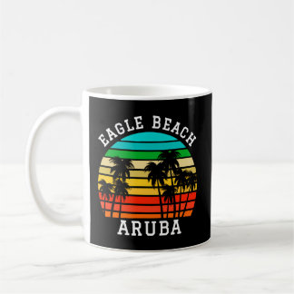 Eagle Beach Aruba Family Vacation Sunset Palm Tree Coffee Mug