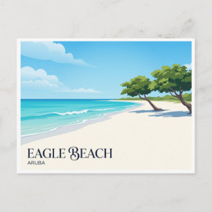 Eagle Beach Oranjestad Aruba Postcard