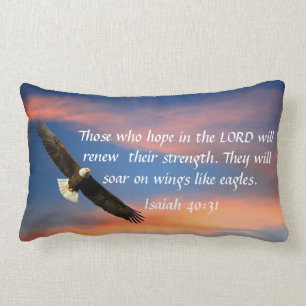 eagle bible verse Isaiah 40:31 pillow