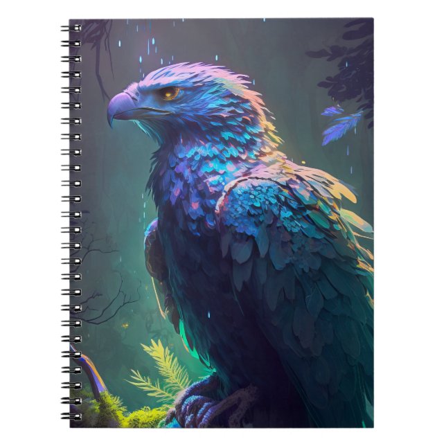 Eagle Bird Animal Portrait Painting Wildlife Notebook (Front)