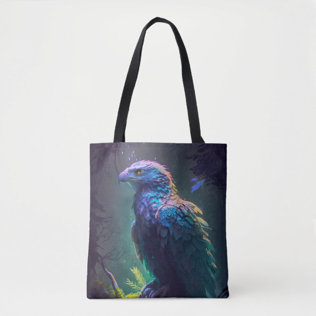 Eagle Bird Animal Portrait Painting Wildlife Tote Bag (Front)